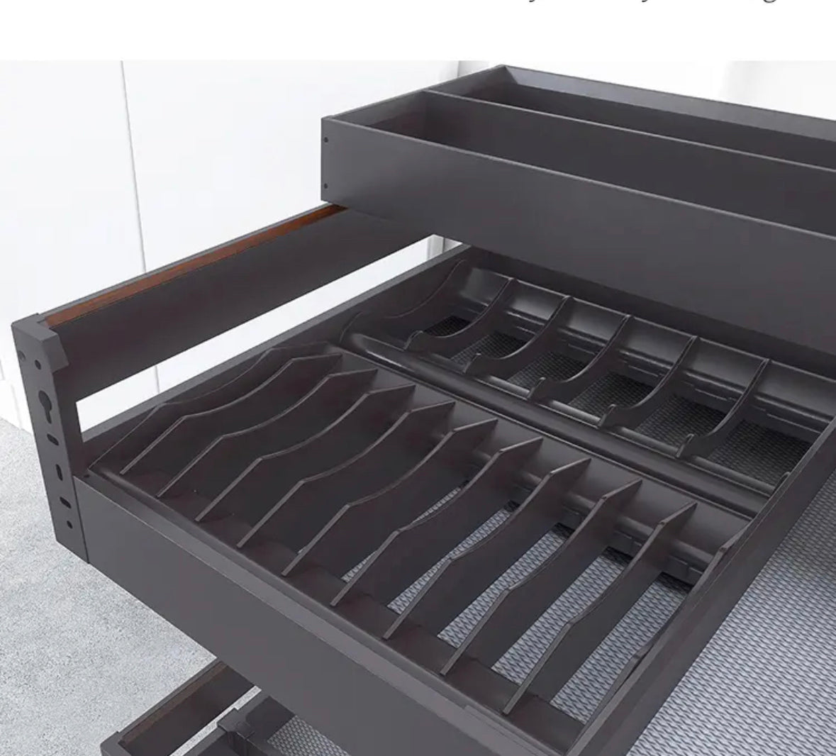 KKPL Chestnut Dish-ware Cutlery Drawer